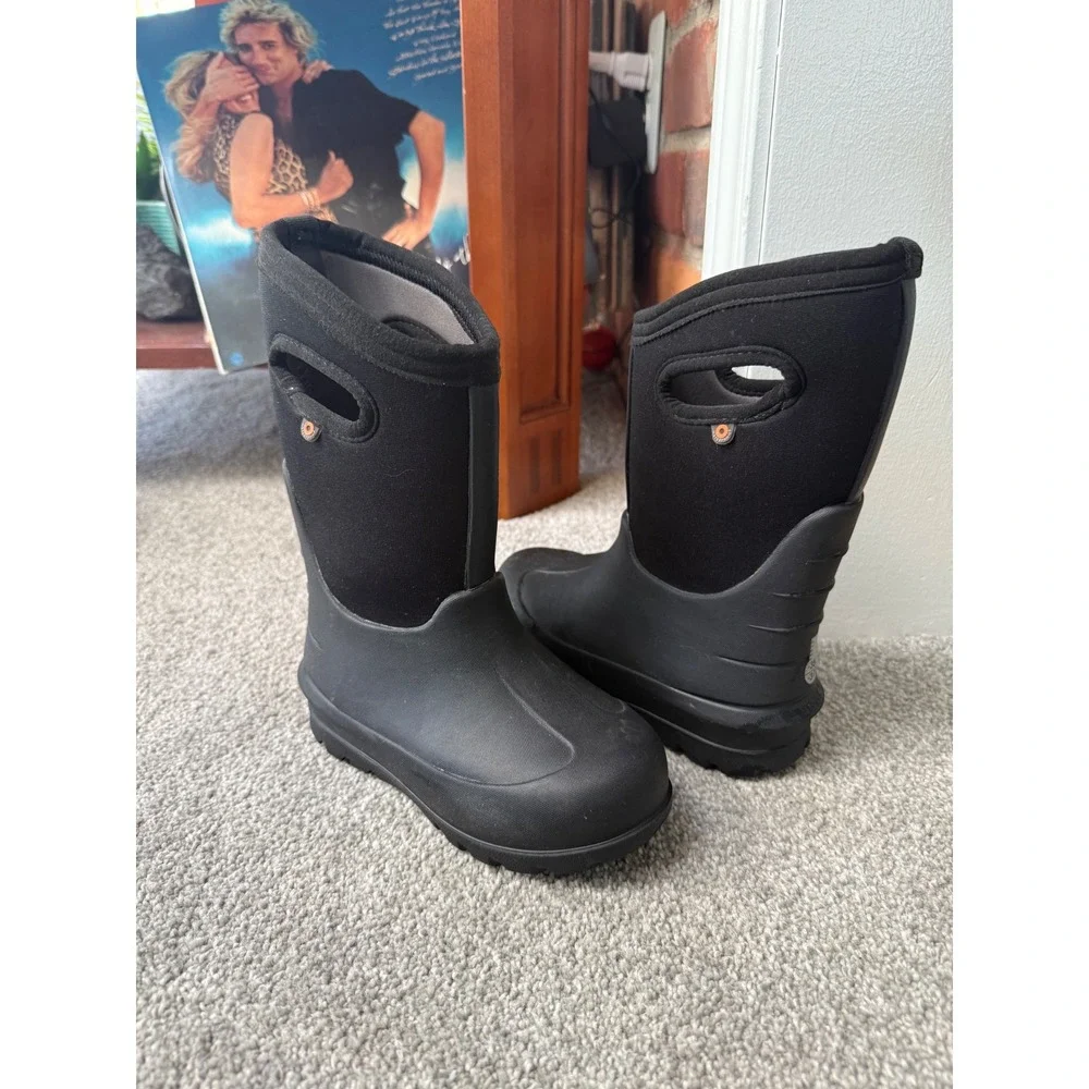 Auth Little Kids Bogs Neo Classic Black Winter Snow Insulated Boots Size 11 C